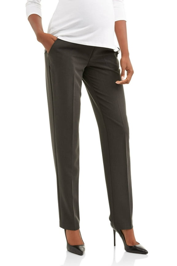 Maternity Women's Straight Leg Career Pant with Full Panel (Women's & Women's Plus)
