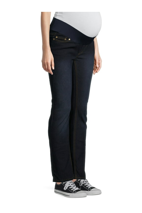 Maternity Women's Straight Leg Jeans with Demi Panel (Women's & Women's Plus)