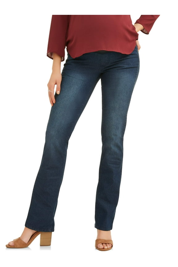 Maternity Women's Straight Leg Jeans with Demi Panel (Women's & Women's Plus)