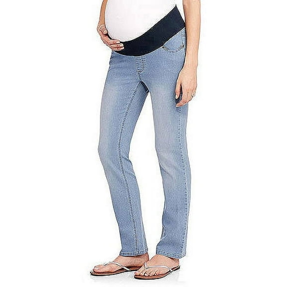 Oh! Mamma Maternity Women's Straight Leg Jeans with Demi Panel (Women's & Women's Plus)