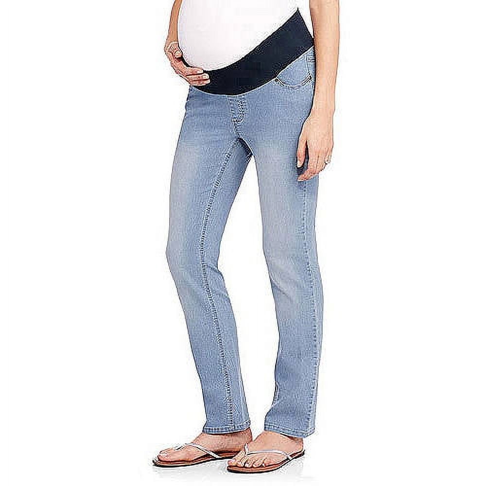 Oh! Mamma Maternity Women's Straight Leg Jeans with Demi Panel (Women's & Women's Plus)