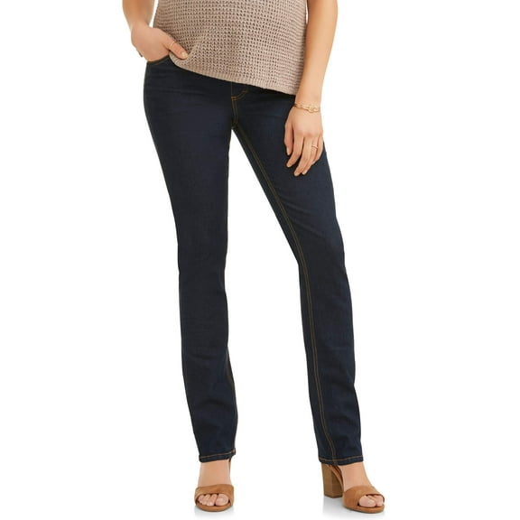 Oh! Mamma Maternity Women's Straight Leg Jeans with Full Panel (Women's & Women's Plus)