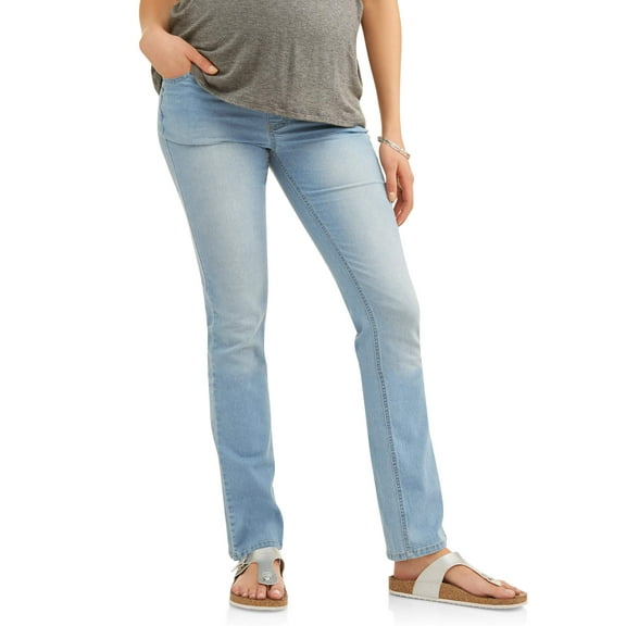 Oh! Mamma Maternity Women's Straight Leg Jeans with Full Panel (Women's & Women's Plus)