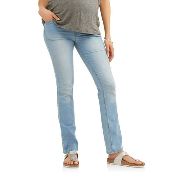 Oh! Mamma Maternity Women's Straight Leg Jeans with Full Panel (Women's & Women's Plus)