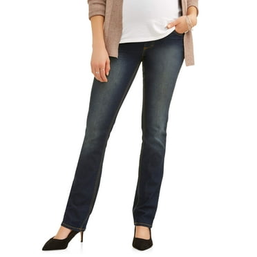 Oh! Mamma Maternity Women's Straight Leg Jeans with Full Panel (Women's & Women's Plus)