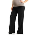thumbnail image 1 of Oh! Mamma Maternity Women's Wide Leg Career Pant with Full Panel (Women's & Women's Plus), 1 of 3