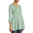 thumbnail image 1 of Oh! Mamma Maternity Womens Jersey Tiered Empire Waist Top, 1 of 6