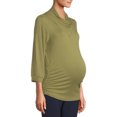 thumbnail image 1 of Oh! Mamma Women's Maternity Women's Cowl Neck Jersey Cinched Top, 1 of 1