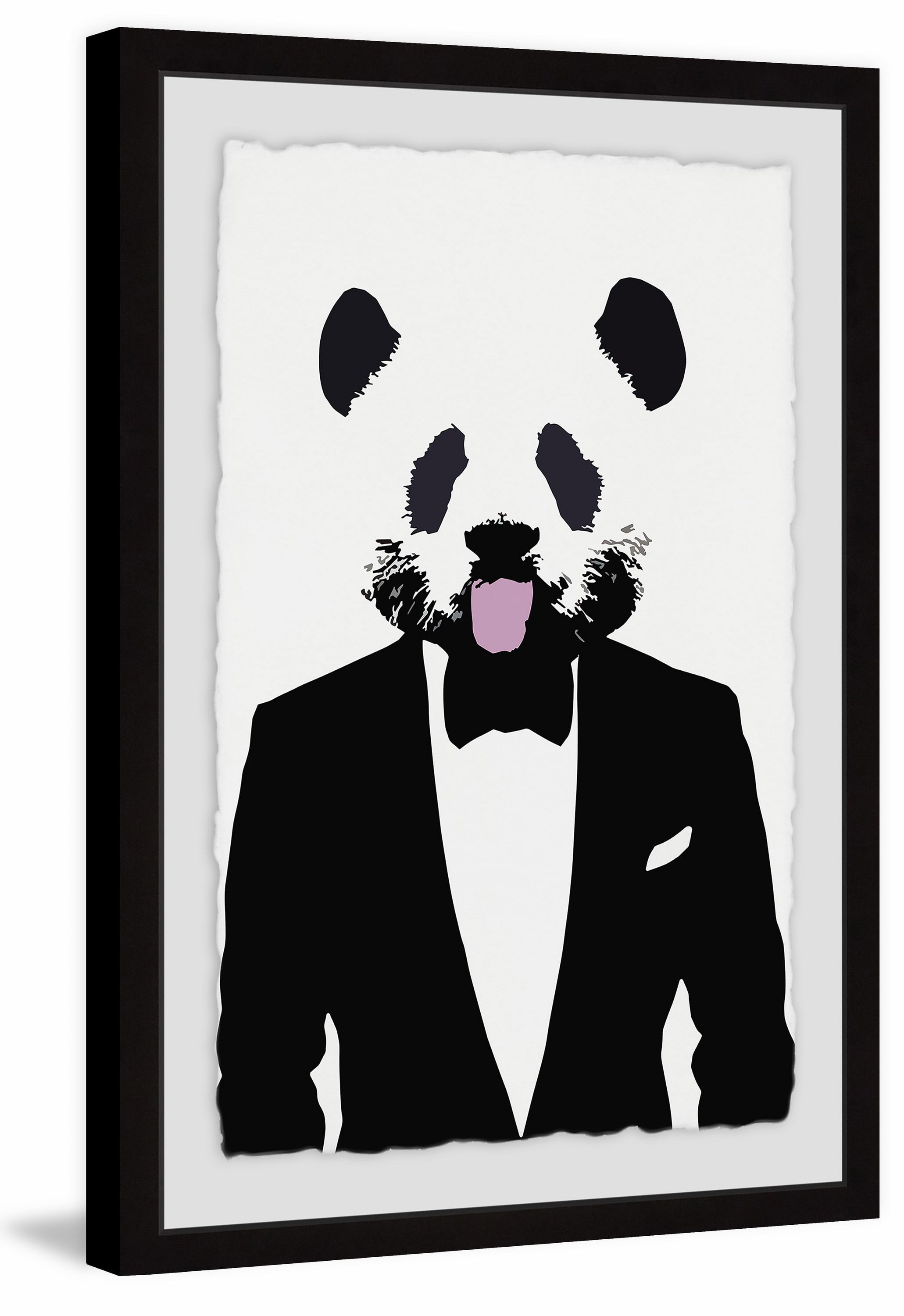 Oh Mister Panda Framed Painting Art Print, 12.00" x 1.50"