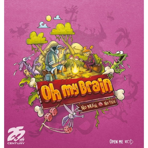 Oh My Brain , A Fast Playing Card Game Featuring Animal Zombies for 2 to 5 players - 25th Century Games