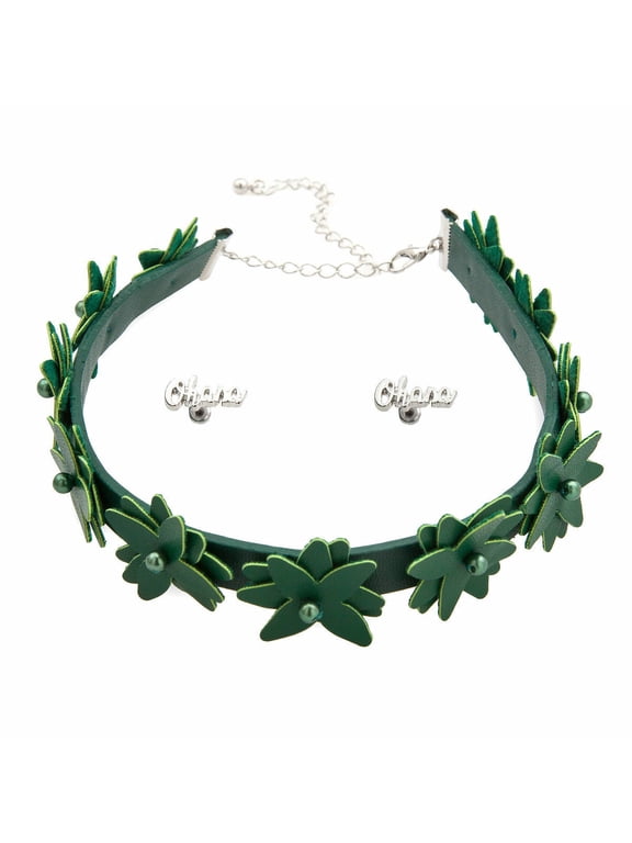 Oh My Disney Lilo & Stitch Womens Jewelry Set Choker & Earrings