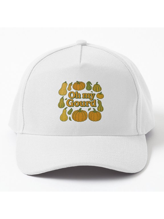 Oh My Gourd Baseball Cap, Fall Pumpkin Reaction Statement Graphic Design, Classic Hat