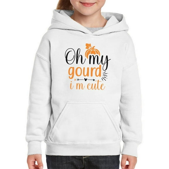 Oh My Gourd! I'm Cute Hoodie Juniors -Image by Shutterstock, Medium