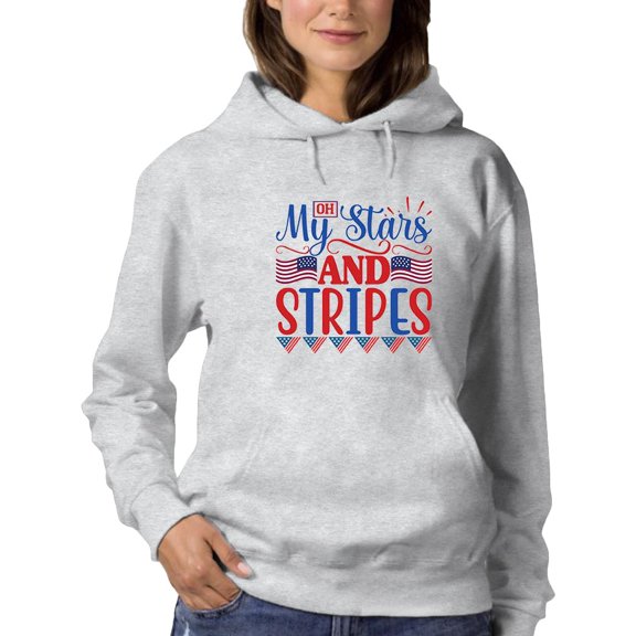 Oh My Stars And Stripes Hoodie Women -Image by Shutterstock, Female 5X-Large