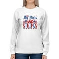 thumbnail image 1 of Oh My Stars And Stripes Sweatshirt Women -Image by Shutterstock, Female 3X-Large, 1 of 4