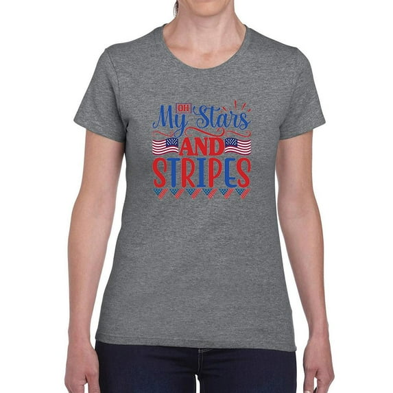 Oh My Stars And Stripes T-Shirt Women -Image by Shutterstock, Female 3X-Large