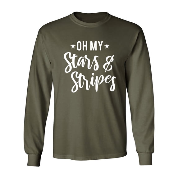 Oh My Stars & Stripes Adult Long Sleeve T-shirt