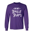 thumbnail image 1 of Oh My Stars & Stripes Adult Long Sleeve T-shirt, 1 of 2