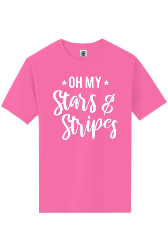 Oh My Stars & Stripes Short Sleeve Neon Tee