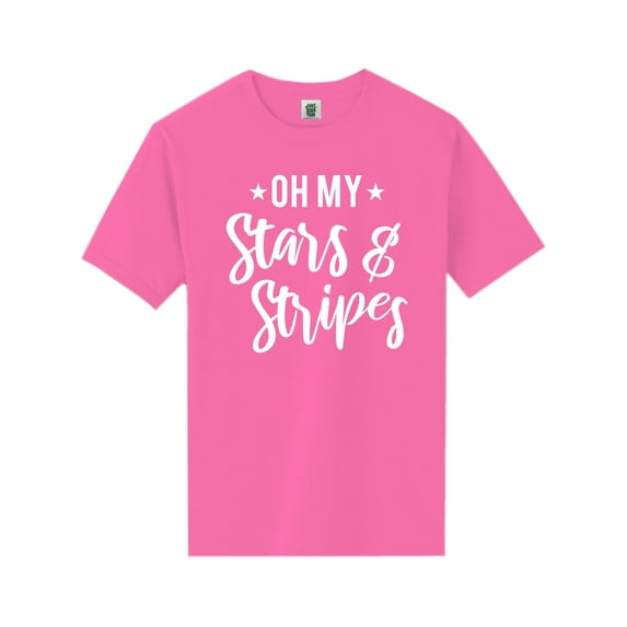 Oh My Stars & Stripes Short Sleeve Neon Tee