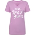 thumbnail image 1 of Oh My Stars & Stripes Womens V-Neck Tee, 1 of 3