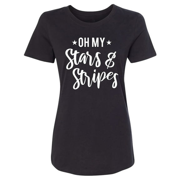Oh My Stars & Stripes Womens crewneck tee