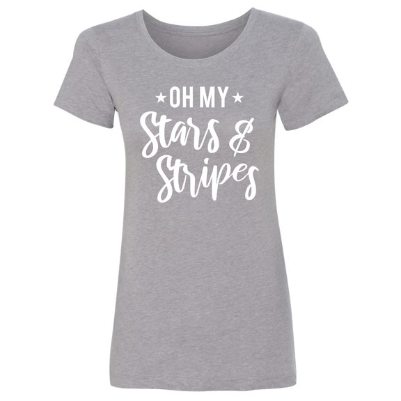 Oh My Stars & Stripes Womens crewneck tee