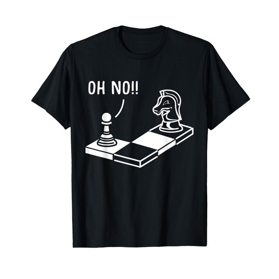 Oh No Knight To Pawn Funny Chess Player Gift Idea Board Game T-Shirt