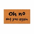 thumbnail image 1 of Oh No Not You Again Doormat, Funny Welcome Mat, Front Door Entry Rug, Sarcastic Home Decor Gift 3045 (16x24 inches) 3045, 1 of 5