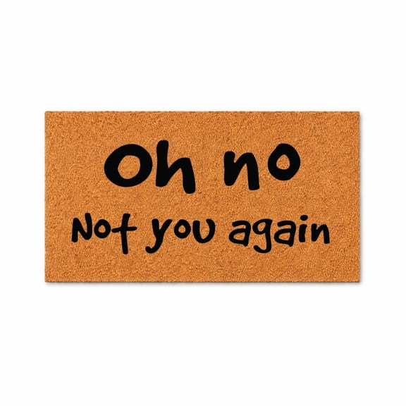 Oh No Not You Again Doormat, Funny Welcome Mat, Front Door Entry Rug, Sarcastic Home Decor Gift 3045 (16x24 inches) 3045