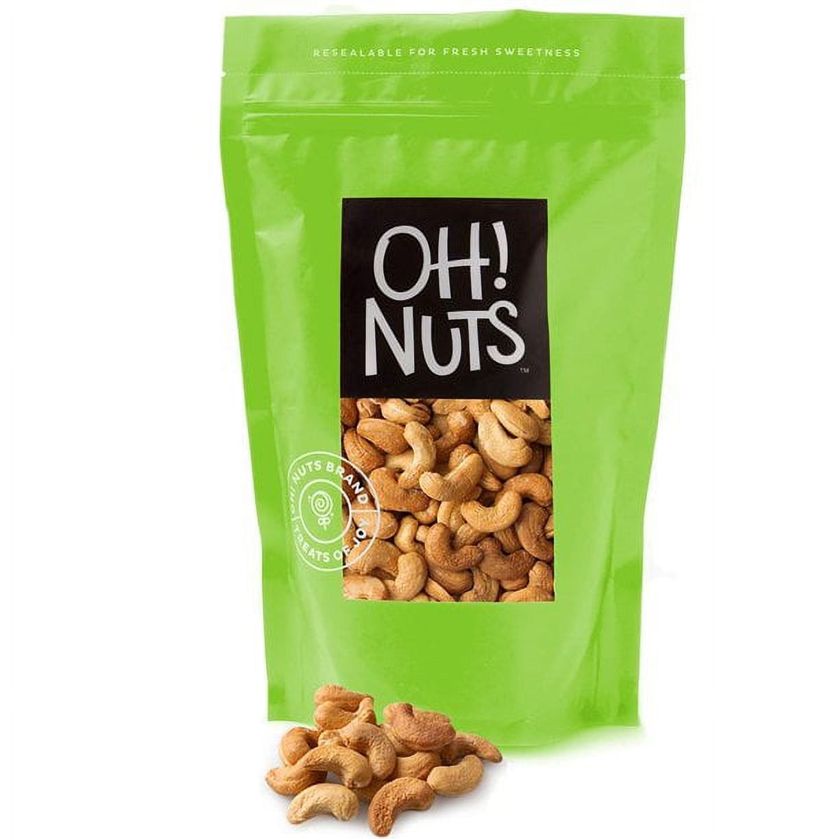 Oh! Nuts Unsalted Roasted Cashews Healthy Gluten Free Keto Snacks, 2 lb Bulk Bag