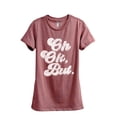 thumbnail image 1 of Oh Ok, But. Women's Fashion Relaxed T-Shirt Tee Heather Rouge Small, 1 of 5