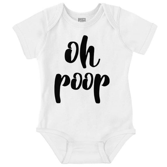 Oh Poop Funny Cute Stinky Babies Romper Boys or Girls Infant Baby Brisco Brands 18M