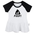 thumbnail image 1 of Oh Poop! Funny Dresses For Baby, Newborn Babies Skirts, Infant Princess Dress, 0-24M Kids Graphic Clothes (Black Raglan Dresses, 0-6 Months), 1 of 4