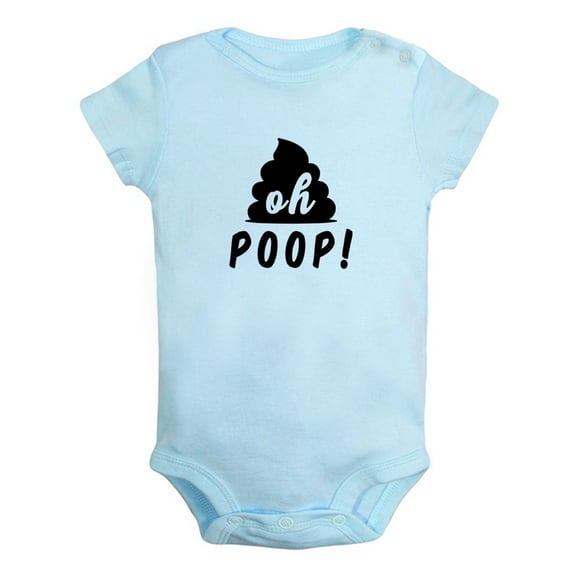 Oh Poop! Funny Rompers For Babies, Newborn Baby Unisex Bodysuits, Infant Jumpsuits, Toddler 0-24 Months Kids One-Piece Oufits