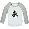 thumbnail image 1 of Oh Poop Funny T shirt For Baby, Newborn Babies T-shirts, Infant Tops, 0-24M Kids Graphic Tees Clothing (Long Gray Raglan T-shirt, 18-24 Months), 1 of 4