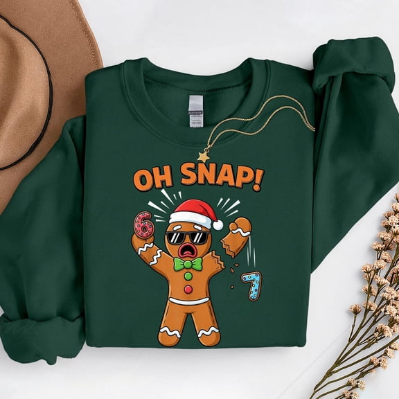 Oh Snap 67 Six Seven Meme Gingerbread Man – T-Shirt, Hoodie & Sweatshirt – Holiday Humor – Festive Apparel for All