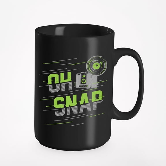 Oh, Snap, Black 15oz Ceramic Mug