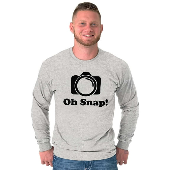 Oh Snap Camera Snapshot Cute Hobby Long Sleeve TShirt Men Women Brisco Brands S