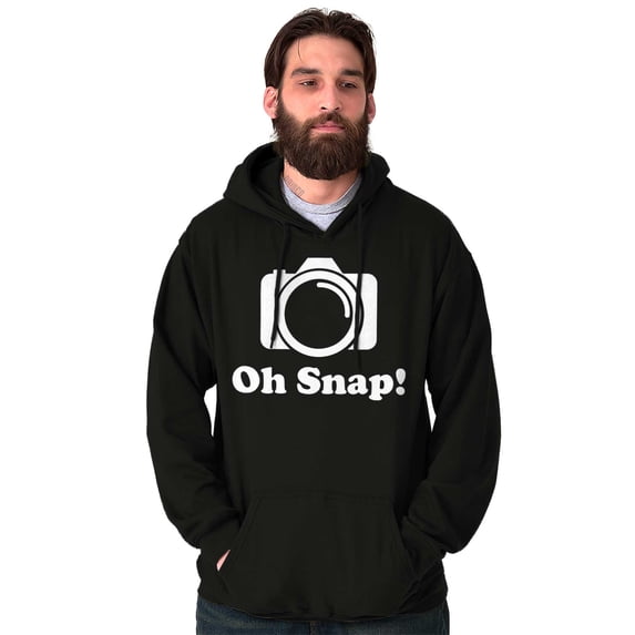 Oh Snap Camera Snapshot Cute Hobby Unisex Plus Fleece Graphic Hoodie Brisco Brands 2X