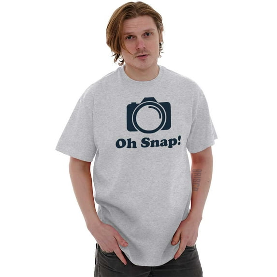 Oh Snap Camera Snapshot Cute Hobby Plus Size Crewneck Graphic Tee Shirt Brisco Brands 3X