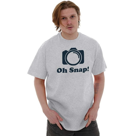 Oh Snap Camera Snapshot Cute Hobby Plus Size Crewneck Graphic Tee Shirt Brisco Brands 3X