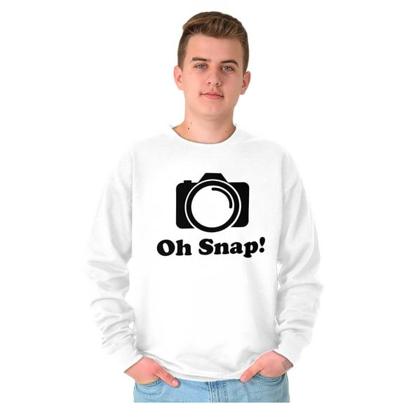 Oh Snap Camera Snapshot Cute Hobby Unisex Plus Fleece Graphic Sweatshirt Brisco Brands 2X