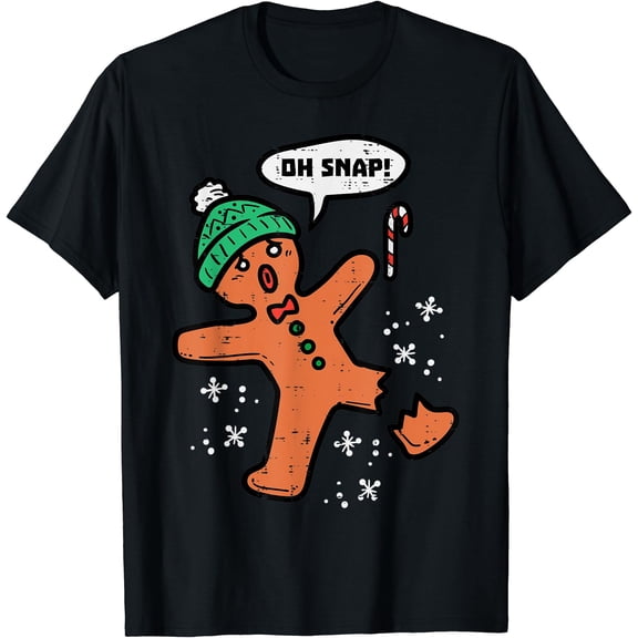 Oh Snap Gingerbread Man Krismast Men Women T-Shirt