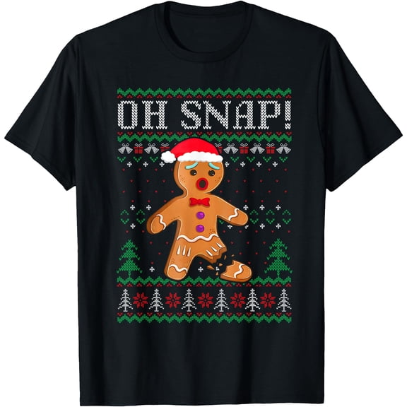 Oh Snap Gingerbread Man Krismast S T-Shirt