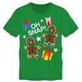 thumbnail image 1 of Oh Snap! Gingerbread Man & Presents Specialty Soft Hand Print Tee Shirt T-Shirt-Large, 1 of 2