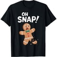 thumbnail image 1 of Oh Snap Gingerbread Man Shirt Adult Men Women Costume T-Shirt, 1 of 8