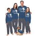 thumbnail image 1 of Oh Snap Gingerbread Matching Family Christmas Pajamas With Dog, Blue Gingerbread Holiday PJs, Plus Sizes, With Pockets, 1 of 7