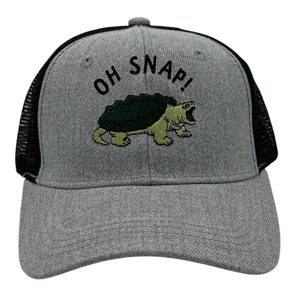 Oh Snap Hat Funny Sarcastic Snapping Turtle Graphic Novelty Cap