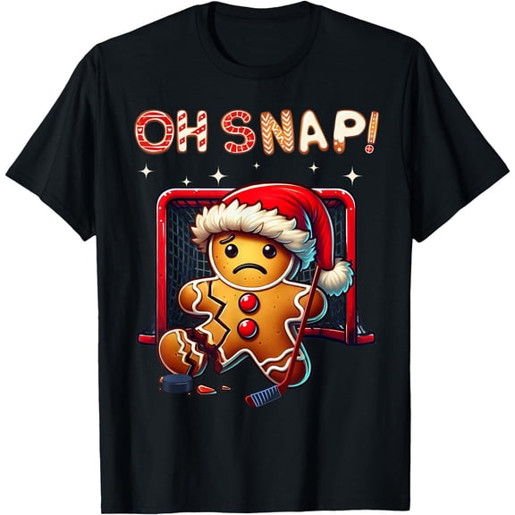 Oh Snap Hockey Gingerbread Krismast S@Nt_A Hat T-Shirt